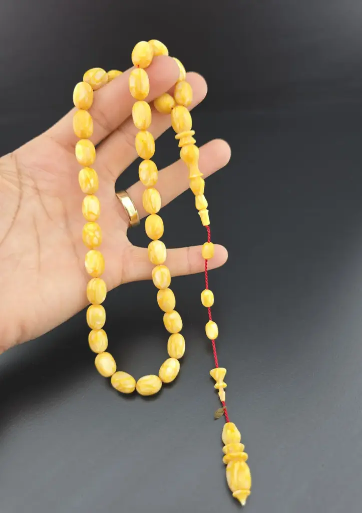 Diver Master Signed 1st Class Workmanship French Galalith Rosary - 5