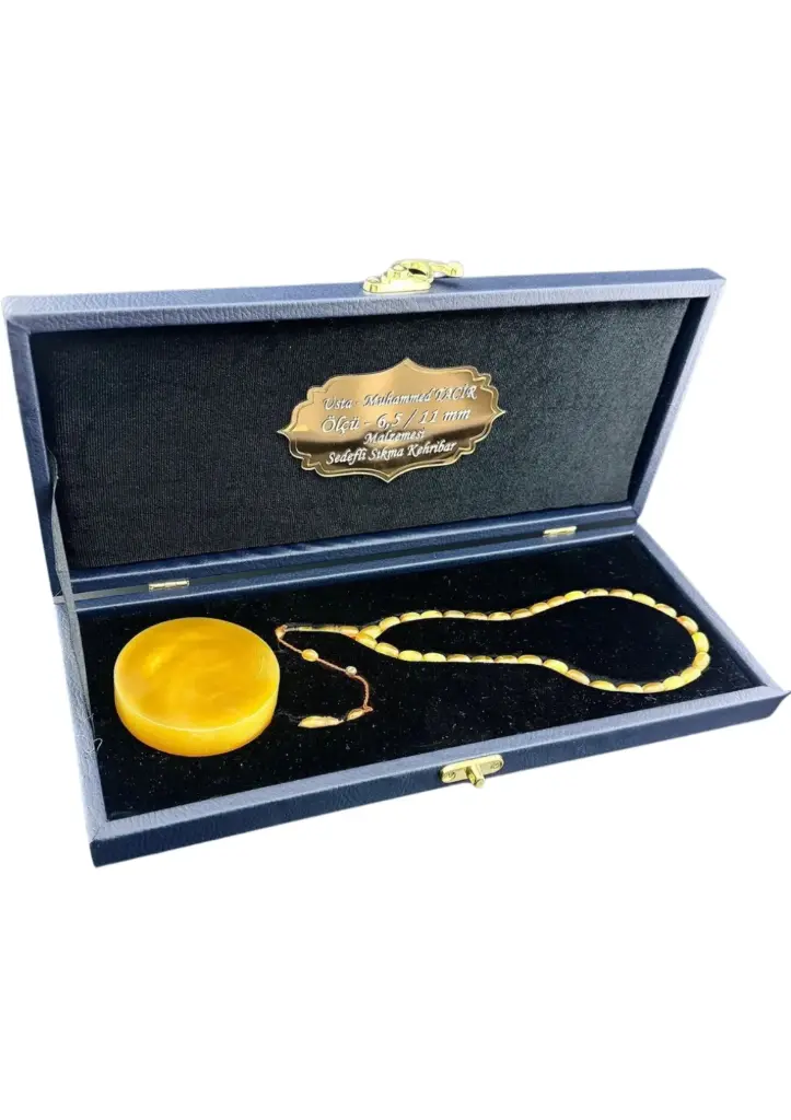 Muhammed Tacir Master’s Work – Pearl Squeezed Amber & Object Set in Special Design Box - 1