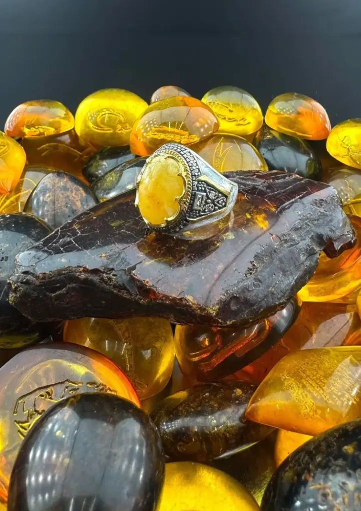 925 Sterling Silver Men’s Ring with Drop Stone — Stylishly Designed & Handcrafted - 2