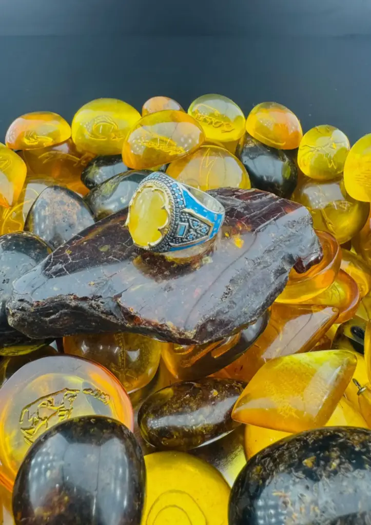 925 Sterling Silver Men’s Ring with Drop Stone — Stylishly Designed & Handcrafted - 5