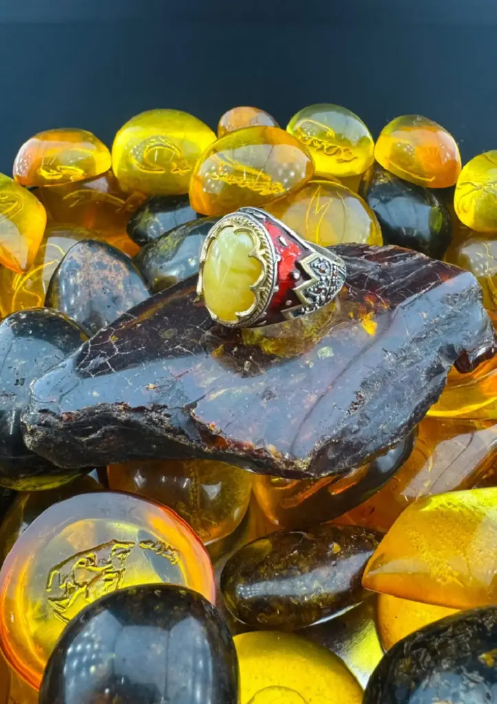 925 Sterling Silver Men’s Ring with Drop Stone — Stylishly Designed & Handcrafted - 6